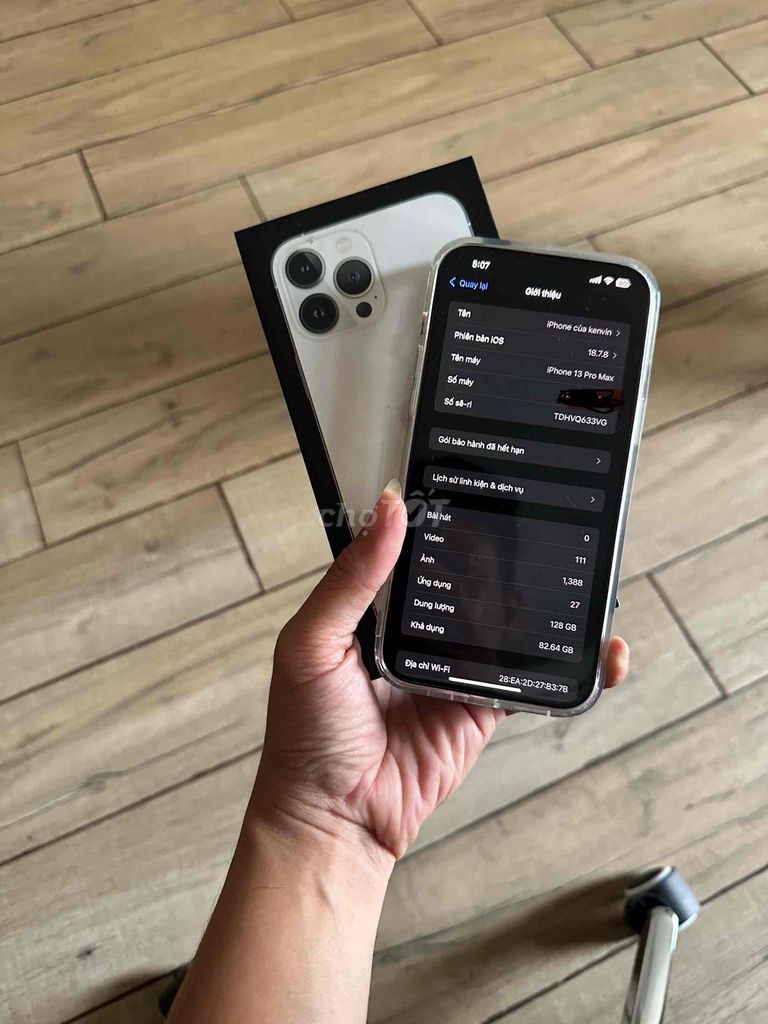 Apple iPhone 13 Pro Max 128GB Bạc Mỹ hộp sách zin. Mua bán Điện thoại tại Thành phố Biên Hòa Đồng Nai được đăng bởi Minh hình 1