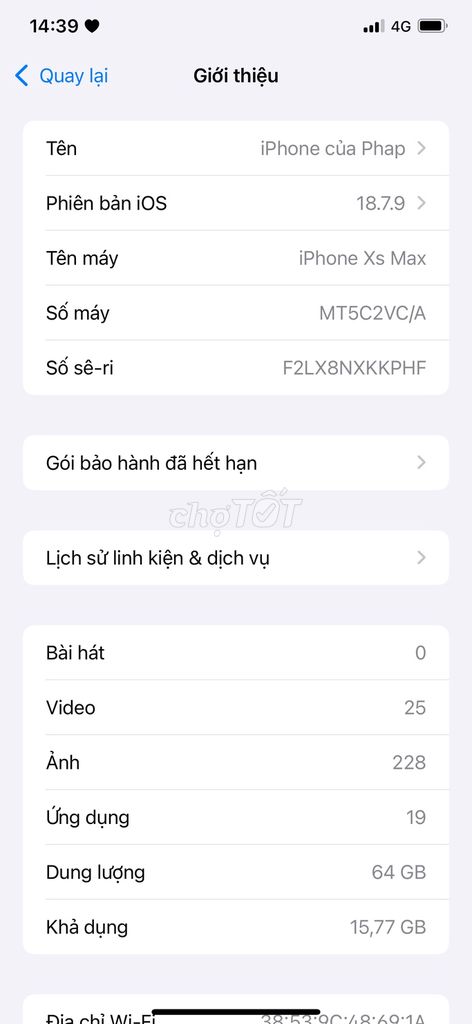 Apple iPhone Xs Max 64GB Đã thay màn hình. Mua bán Điện thoại tại Quận Sơn Trà Đà Nẵng được đăng bởi phap phan hình 1