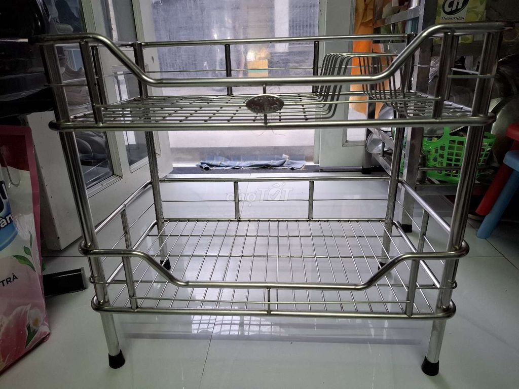 Kệ inox đứng để chén dĩa 2 tầng. Mua bán Tủ, kệ gia đình tại Quận Bình Thạnh Tp Hồ Chí Minh được đăng bởi Bích Trang hình 1