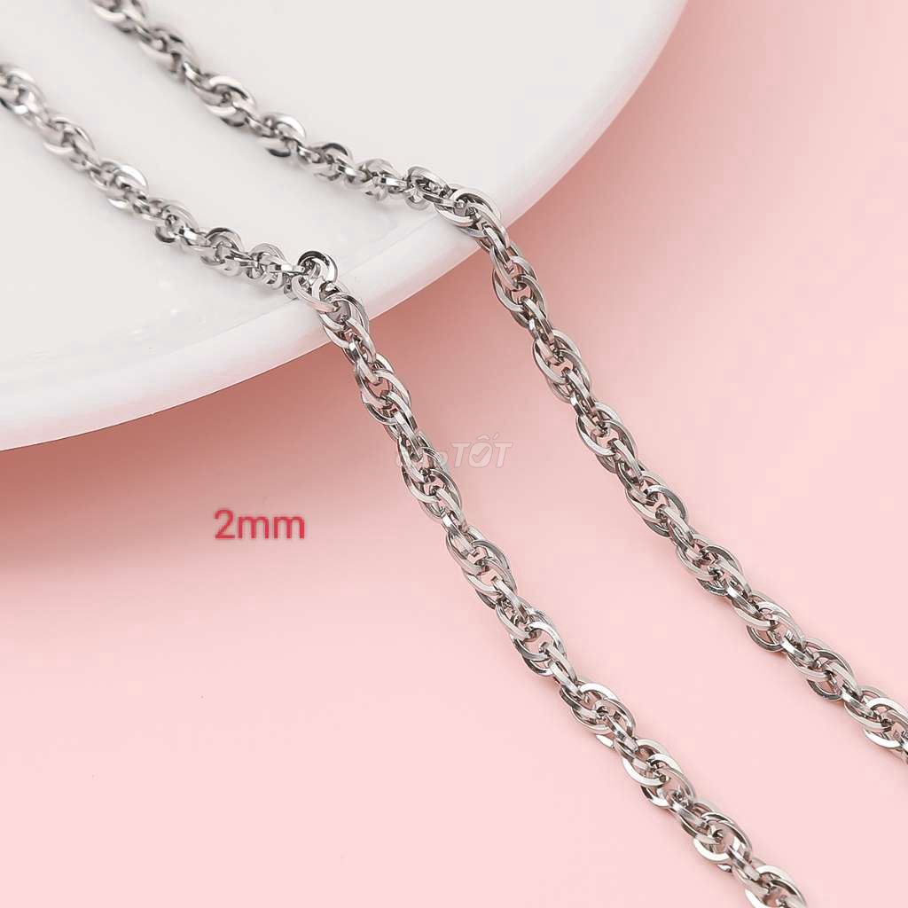 Dây chuyền thép không gỉ xoắn. Mua bán Phụ kiện thời trang khác tại Quận Thốt Nốt Cần Thơ được đăng bởi Phụ Kiện Rẻ Bèo Cần Thơ hình 1