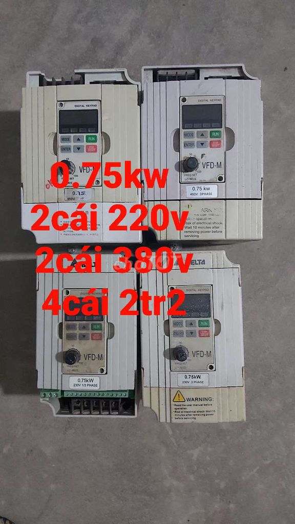 Biến tần Delta VFD-M 0.75kW. Mua bán Đồ chuyên dụng, Giống nuôi trồng tại Huyện Quỳ Hợp Nghệ An được đăng bởi Luc hình 1