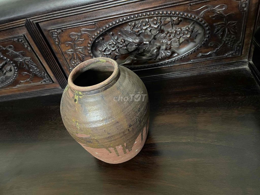 Vò cổ gốm nâu 25cm. Mua bán Đồ sưu tầm, đồ cổ tại Huyện Xuân Trường Nam Định được đăng bởi Đồ cũ NĐ hình 1