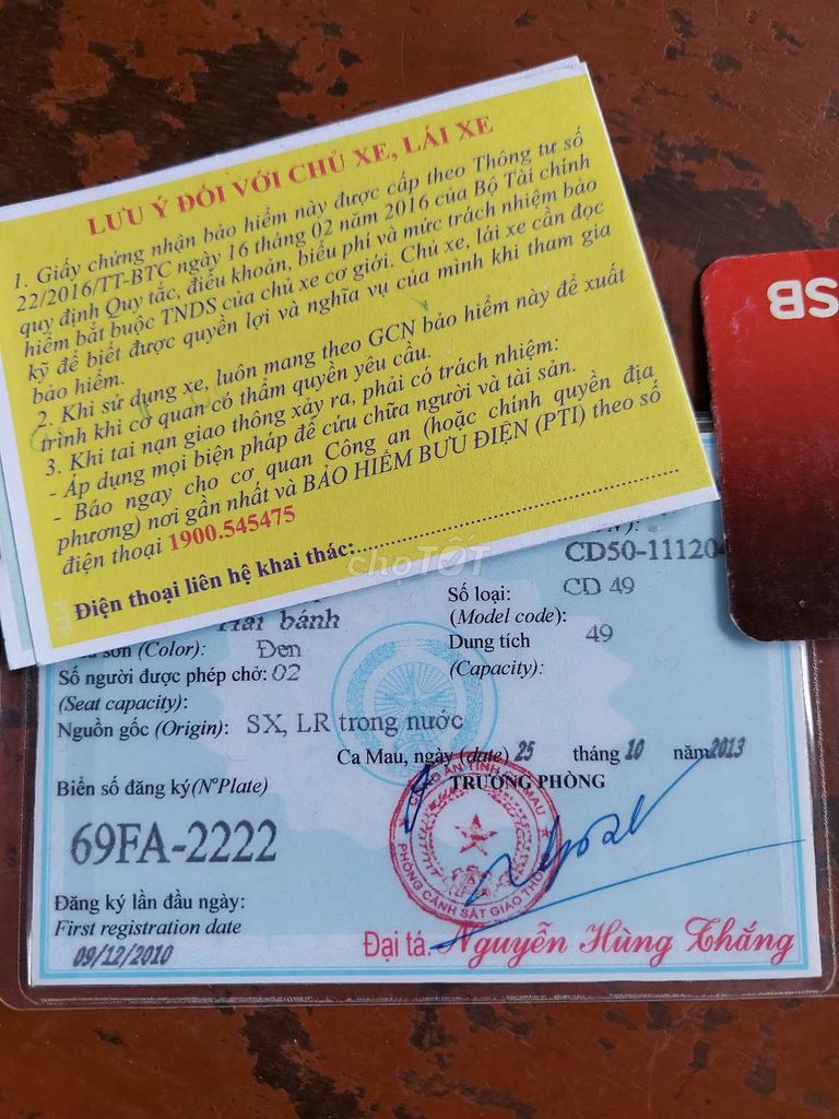 Thanh lý Biển VIP 2222. Mua bán Xe máy tại Quận Bình Thuỷ Cần Thơ được đăng bởi Vân Khanh hình 5