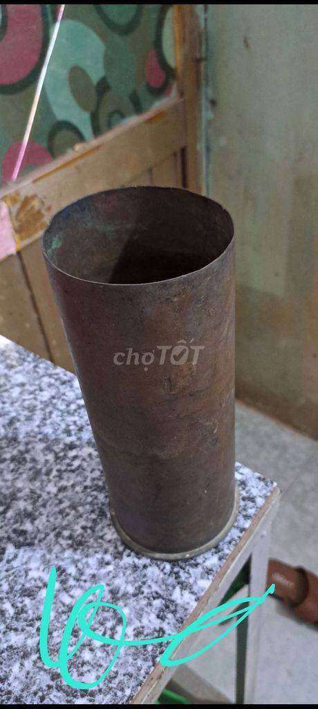 Bầng đồng..Bán 1 cái vỏ 105mm cao 28 năm 1945