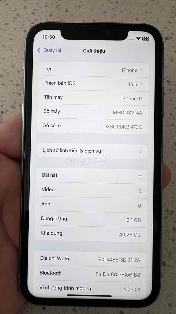Apple iPhone 11 64GB Xanh lá VN/A. Mua bán Điện thoại tại Quận Nam Từ Liêm Hà Nội được đăng bởi Bảo Châu hình 1