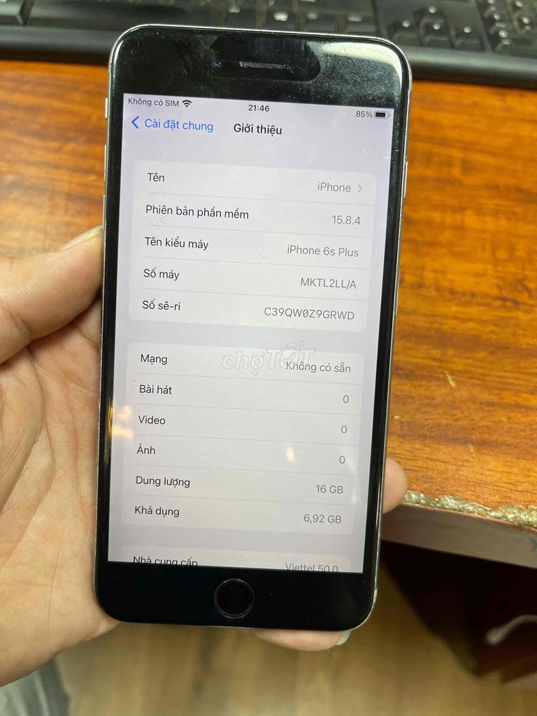 Apple iPhone 6s Plus 16GB Bạc. Mua bán Điện thoại tại Thành phố Long Khánh Đồng Nai được đăng bởi thảo  hình 1
