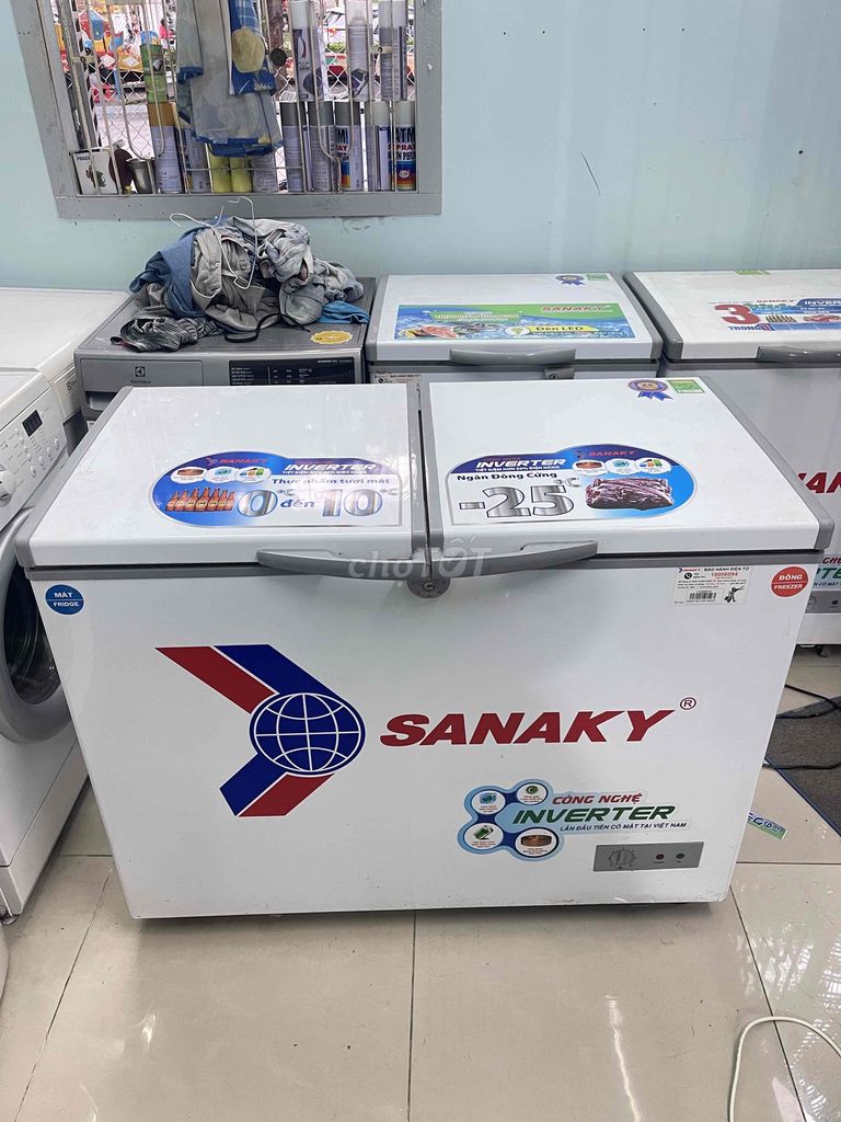 Thanh lý tủ đông mát sanaky inverter 220L zin đẹp