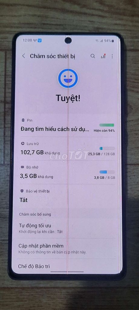 S10 lite ram 8/128gb máy Zin màn hình Zin sọc