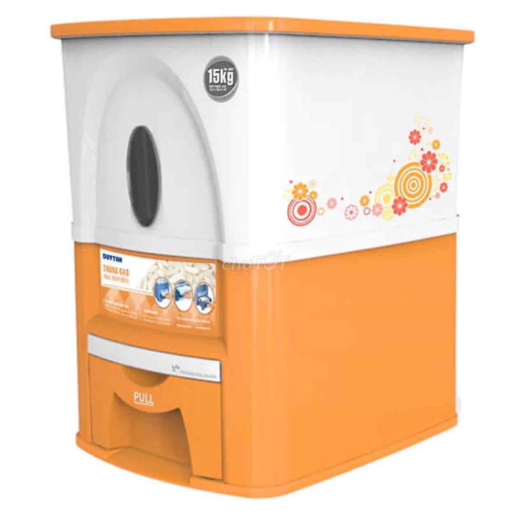 Thùng đựng gạo Duy Tân 15kg Cam,. Mua bán Dụng cụ nhà bếp tại Quận 7 Tp Hồ Chí Minh được đăng bởi joo hình 1