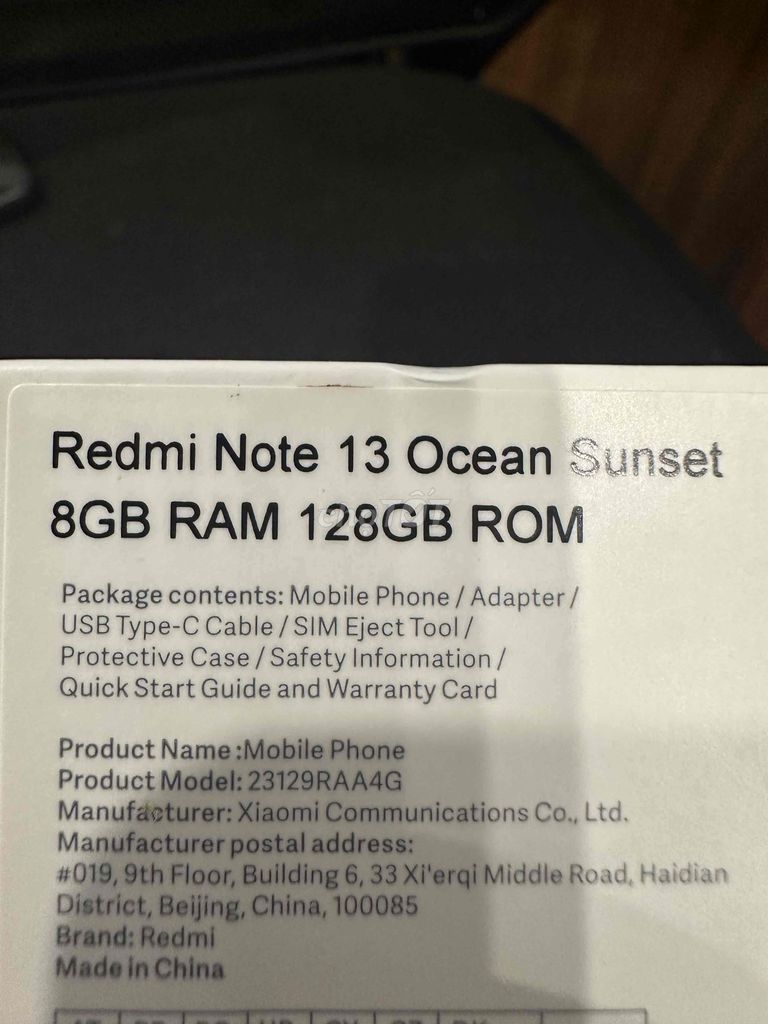 Xiaomi Redmi Note 13 128GB Ngọc trai. Mua bán Điện thoại tại Quận Cầu Giấy Hà Nội được đăng bởi Ha Ha hình 1