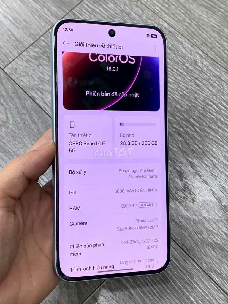 OPPO Reno 14F 5G có gl. Mua bán Điện thoại tại Quận 8 Tp Hồ Chí Minh được đăng bởi Tú hình 1