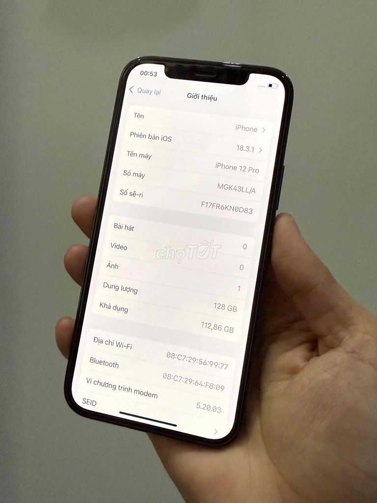 iphone 12 pro 128Gb zin chuẩn đẹp 98.5%