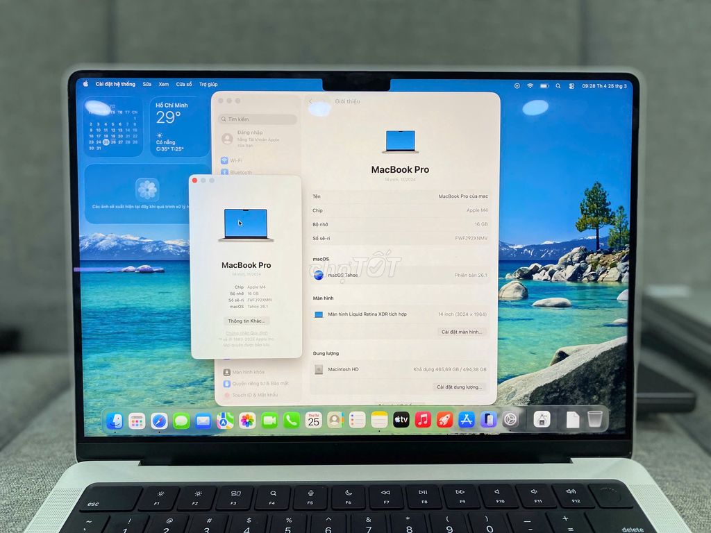 MacBook Pro M4 14inch Ram 16GB/512GB. Mua bán Laptop tại Quận 10 Tp Hồ Chí Minh được đăng bởi MACVN hình 1