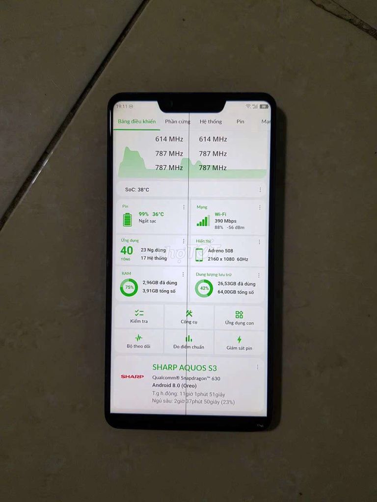 Sharp Aquos S3 quốc tế 4/64, 2 SIM, full chức năng. Mua bán Điện thoại tại Quận 7 Tp Hồ Chí Minh được đăng bởi Tân Mobile hình 1