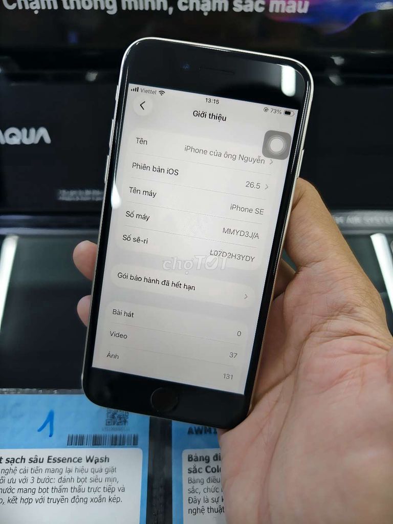 iPhone SE Gen 3 64GB Trắng 98%. Mua bán Điện thoại tại Thành phố Long Xuyên An Giang được đăng bởi TNguyễn hình 1