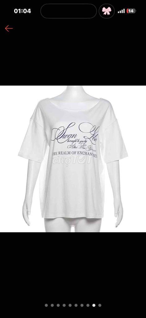Áo thun nữ lệch vai size S. Mua bán Quần áo tại Quận Hoàng Mai Hà Nội được đăng bởi Phùng Phương Anh hình 1