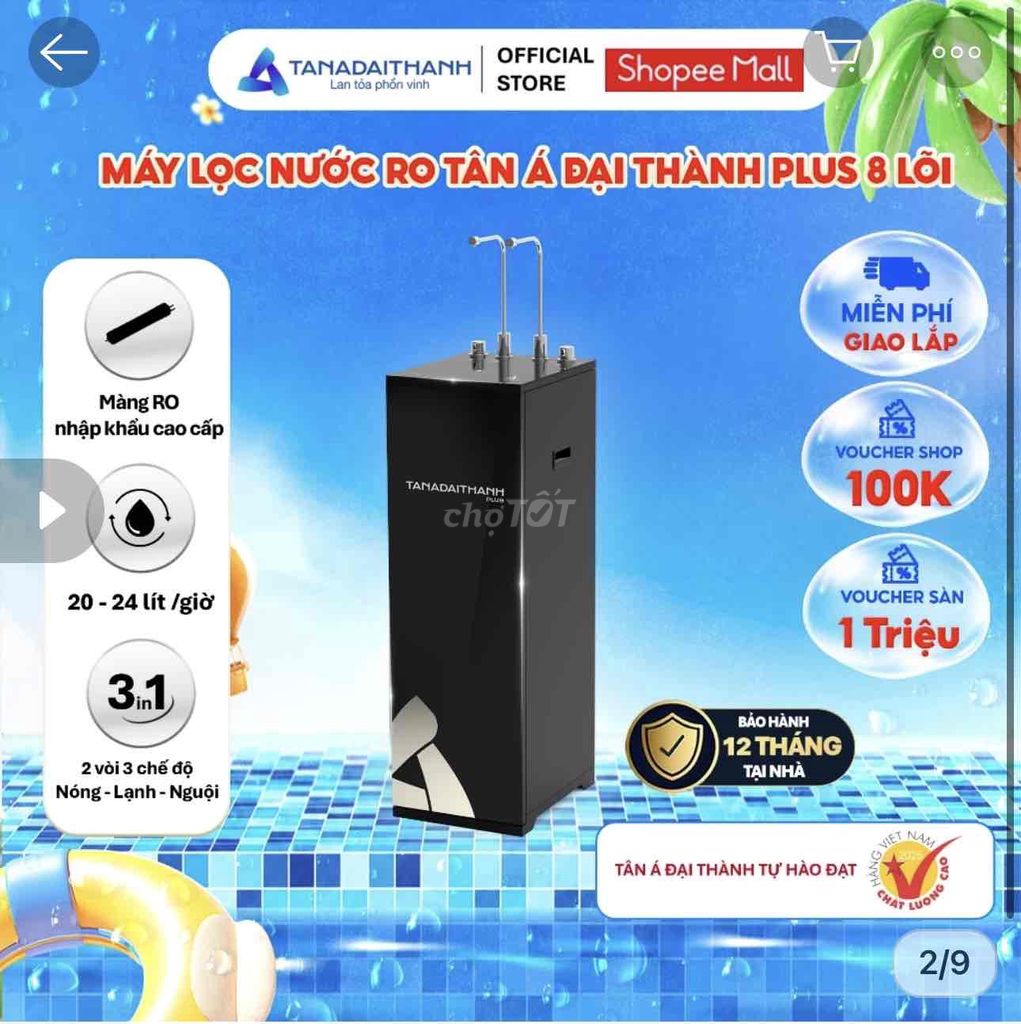 Máy lọc nước TANADAITHANH RO PLUS. Mua bán Bếp, lò, đồ điện nhà bếp tại Quận Hoàn Kiếm Hà Nội được đăng bởi Trinh Nguyễn hình 1