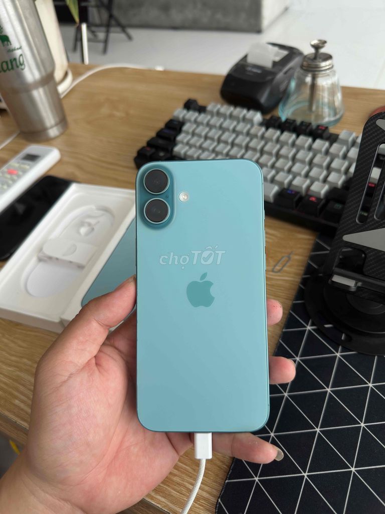 iPhone 16 Plus 128GB Xanh Đã dùng. Mua bán Điện thoại tại Thị xã Phú Mỹ Bà Rịa - Vũng Tàu được đăng bởi Trung PM Apple hình 1