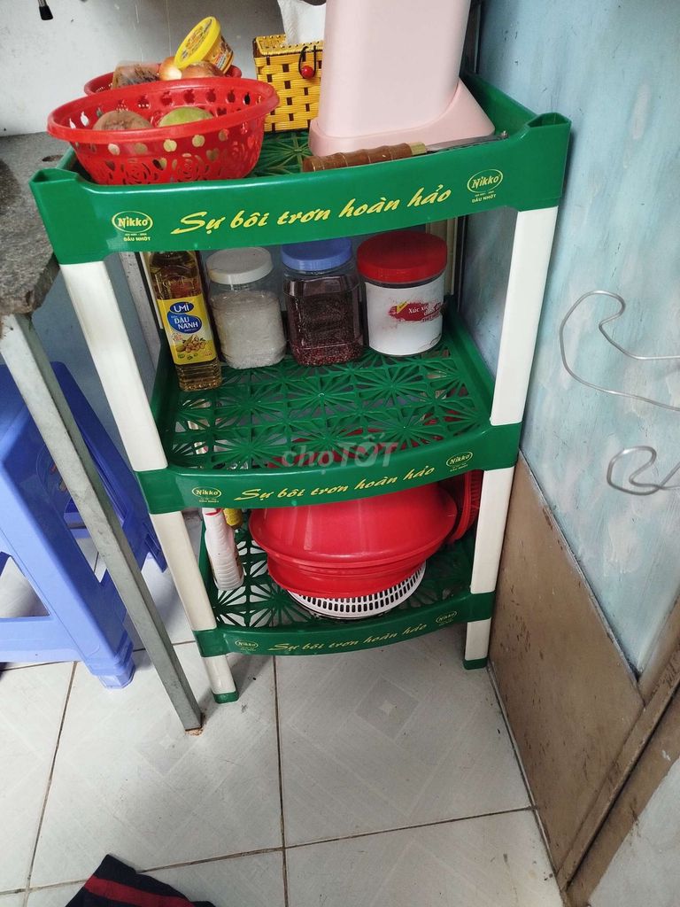 Kệ nhựa Nikko 3 tầng Xanh lá. Mua bán Tủ, kệ gia đình tại Quận 6 Tp Hồ Chí Minh được đăng bởi Tú Hoàng hình 1