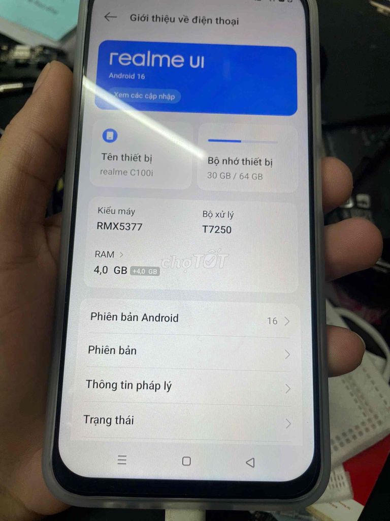 Realme C100i 64GB Xám Mới 99%. Mua bán Điện thoại tại Quận Gò Vấp Tp Hồ Chí Minh được đăng bởi THANH LÝ CẦM ĐỒ AZ GIÁ RẺ hình 1