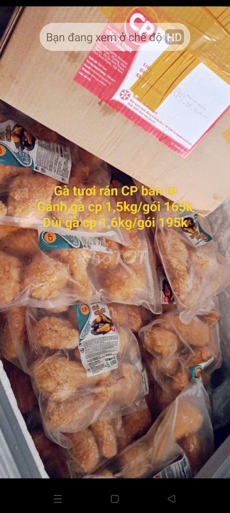 Cánh gà đùi gà rán cp