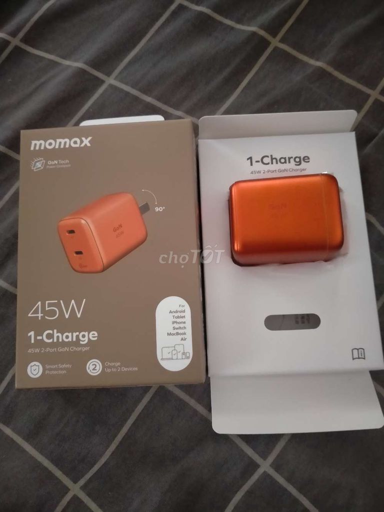 Momax 1-Charge 45W Cam 2 cổng C Sạc nhanh. Mua bán Phụ kiện (Màn hình, Chuột...) tại Quận Bình Thạnh Tp Hồ Chí Minh được đăng bởi NA hình 1
