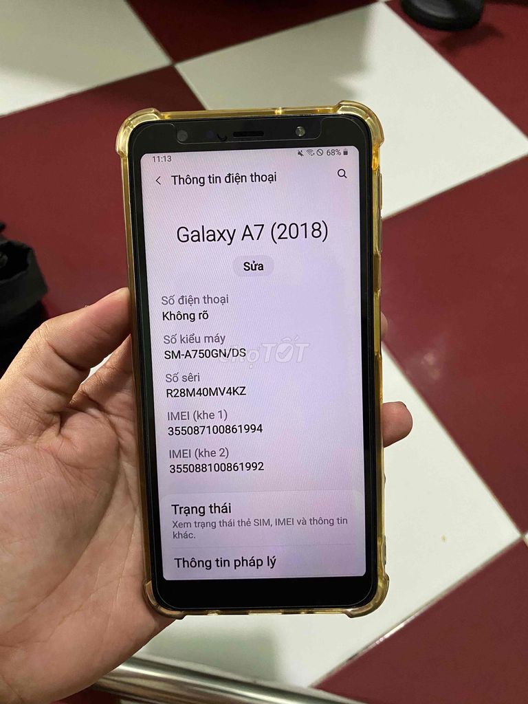 Samsung Galaxy A7 128GB Đen. Mua bán Điện thoại tại Quận Phú Nhuận Tp Hồ Chí Minh được đăng bởi HuyTran hình 1