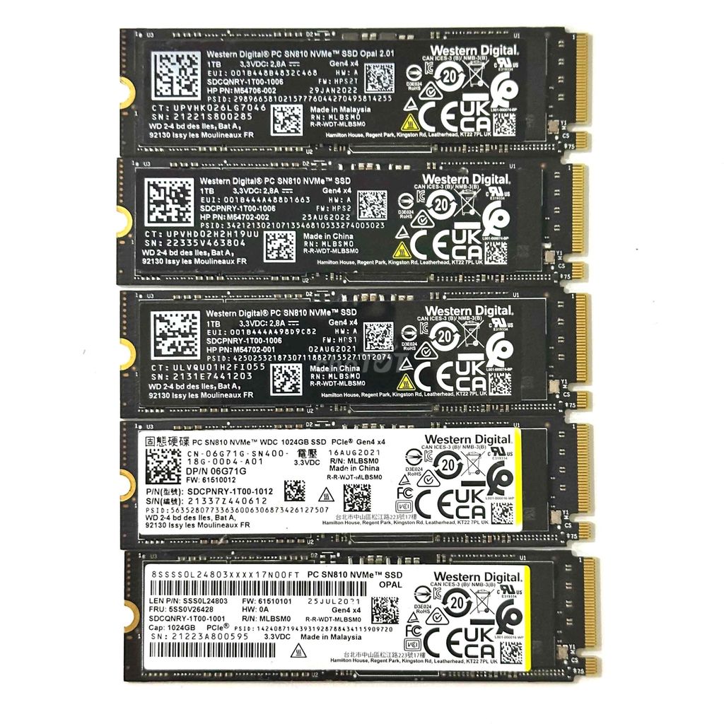 Ổ cứng M2 Nvme WD SN810 gen 4 1TB