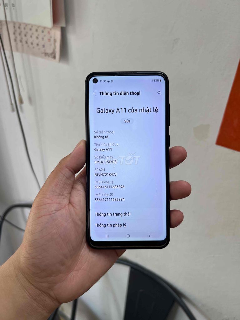 Samsung Galaxy A11 32GB Đen. Mua bán Điện thoại tại Quận Thanh Xuân Hà Nội được đăng bởi Hoàng Huy Đỗ hình 1