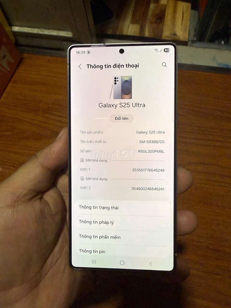 Samsung Galaxy S25 Ultra 256GB Xám. Mua bán Điện thoại tại Quận 3 Tp Hồ Chí Minh được đăng bởi luuxuan7979 hình 1