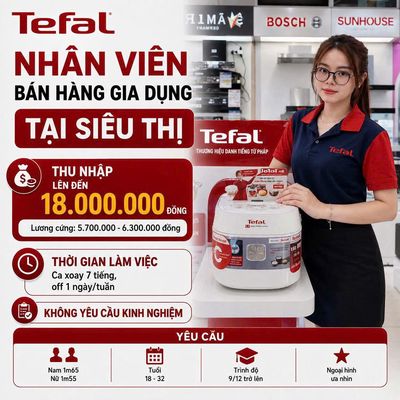 [KO CẦN KN] NHÂN VIÊN BÁN HÀNG ĐIỆN MÁY SIÊU THỊ