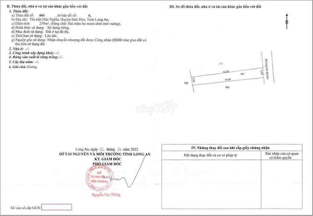 04 Thửa đất Mặt tiền Thị Trấn Hậu Nghĩa - Gần Vinhomes. Sổ hồng riêng.