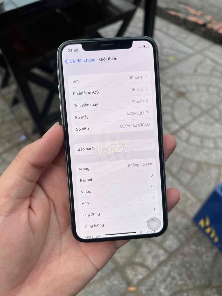 Apple iPhone X 64GB Trắng Đã sử dụng. Mua bán Điện thoại tại Quận Bình Thuỷ Cần Thơ được đăng bởi nguyễn hình 1