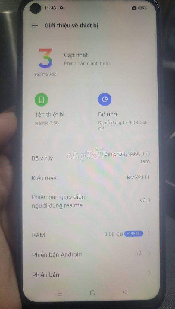 Realme 7 5G 8GB/256GB Dimensity 800U. Mua bán Điện thoại tại Quận Tân Phú Tp Hồ Chí Minh được đăng bởi long phan tan hình 1