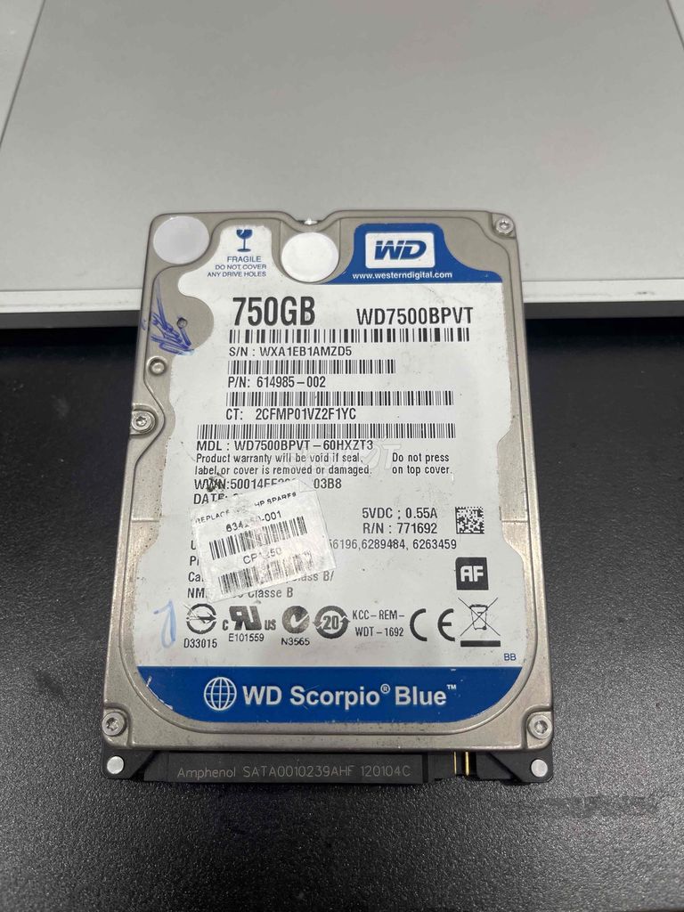 Ổ cứng HDD Western Digital WD7500BPVT 750GB SATA. Mua bán Linh kiện (RAM, Card...) tại Huyện Đông Anh Hà Nội được đăng bởi Thịnh hình 1