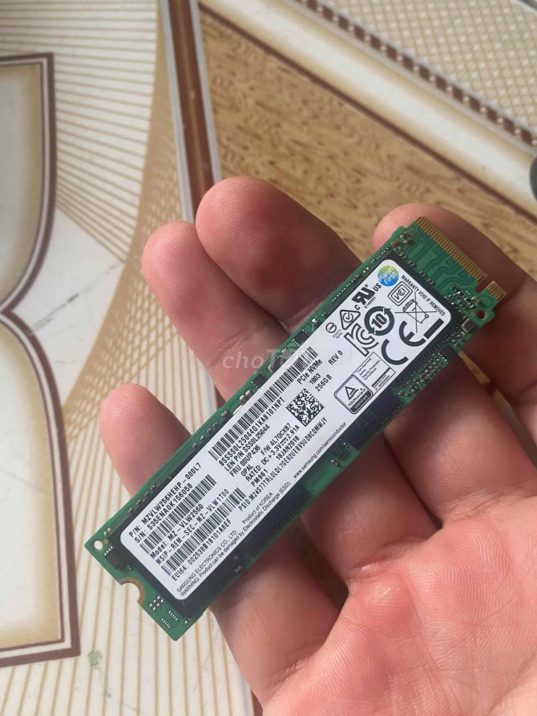 SSD Nvme 256G Samsung mỹ zin all chuẩn sẵn W10