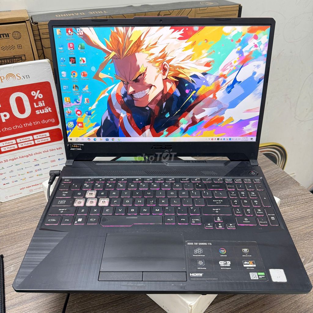 ASUS TUF F15 i5-10300H 15.6 inch 8GB/256GB. Mua bán Laptop tại Quận Liên Chiểu Đà Nẵng được đăng bởi TT Center 603 Tôn Đức Thắng Hòa Khánh  hình 1