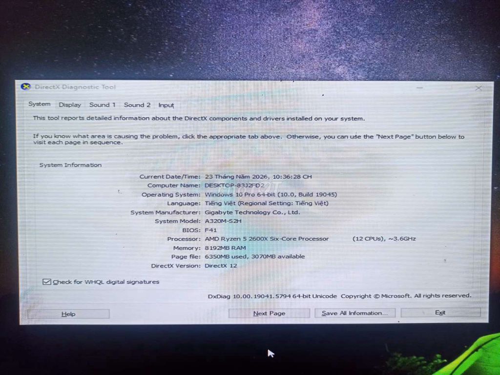 Dell OptiPlex 3060 AMD Ryzen 5 2600X 8GB DDR4. Mua bán Máy tính để bàn tại Thành phố Phủ Lý Hà Nam được đăng bởi Nguyễn Văn Tuyên hình 1