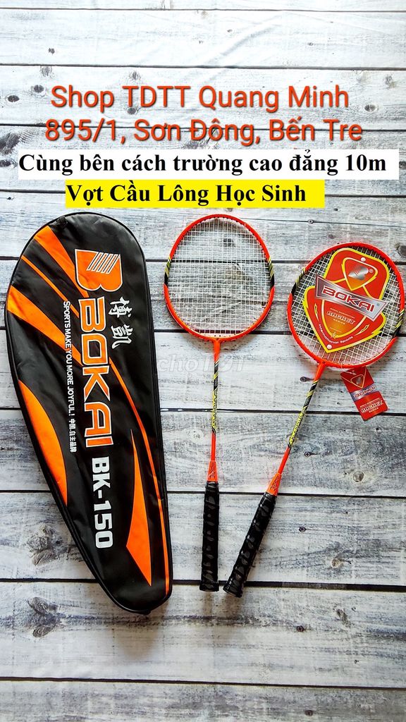 Vợt cầu lông học sinh | Shop TDTT Quang Minh. Mua bán Đồ thể thao, Dã ngoại tại Thành phố Bến Tre Bến Tre được đăng bởi CHAI LỌ BEAUTYCOCO hình 1