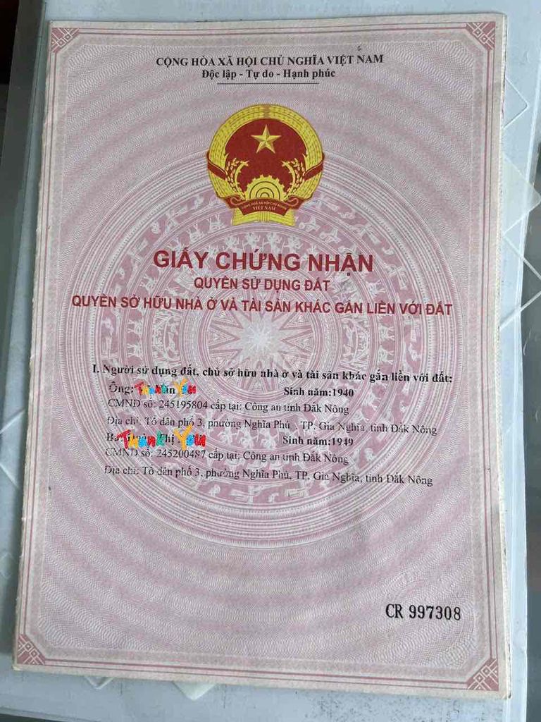 BÁN ĐẤT TỔ 3, NGHĨA PHÚ, GIA NGHĨA