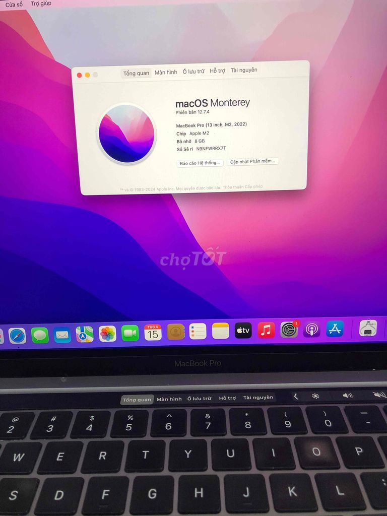 Apple Macbook Pro M2 8GB/512GB 2022. Mua bán Laptop tại Quận Cầu Giấy Hà Nội được đăng bởi Nguyễn Công Hưởng hình 1