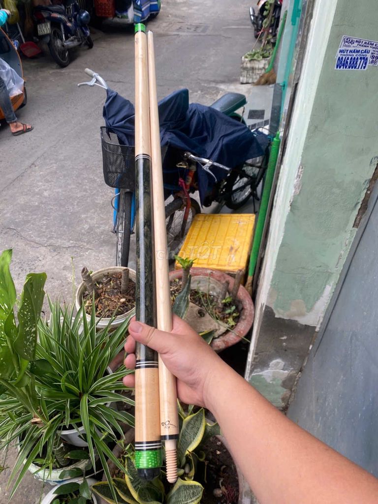 Cơ bida Longoni Gỗ Nâu Xanh Lá. Mua bán Đồ thể thao, Dã ngoại tại Quận 3 Tp Hồ Chí Minh được đăng bởi nguyên hình 1