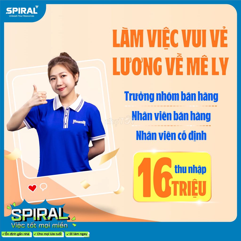 [Biên Hòa] Vinamilk tuyển nhân viên PGI