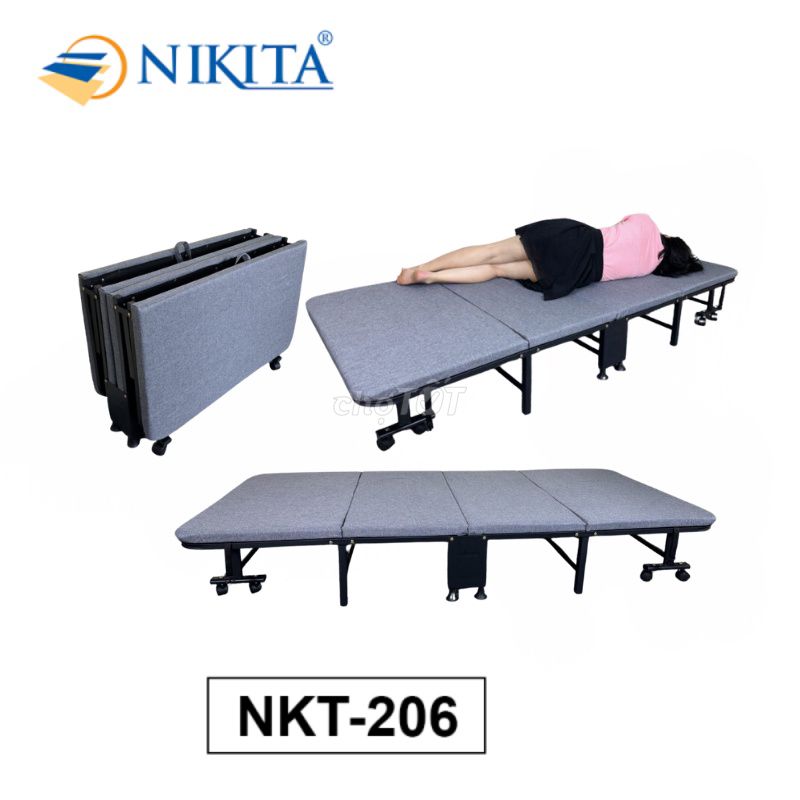 Giường gấp NIKITA NKT-206 Xám 1.9m x 0.8m. Mua bán Giường, chăn ga gối nệm tại Quận 12 Tp Hồ Chí Minh được đăng bởi Nikita hình 1