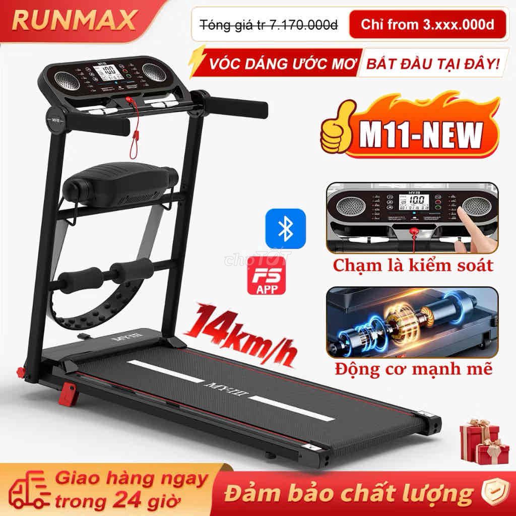 Máy chạy bộ RUNMAX M11-NEW Đen. Mua bán Đồ thể thao, Dã ngoại tại Huyện Chợ Mới An Giang được đăng bởi Chơi Xong Dong hình 1