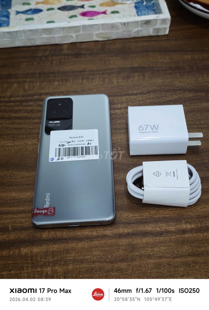 Redmi K50 5G 12/256 Bạc sạc 67w có ship COD. Mua bán Điện thoại tại Quận Hoàng Mai Hà Nội được đăng bởi Trần Ngọc Hiếu hình 1