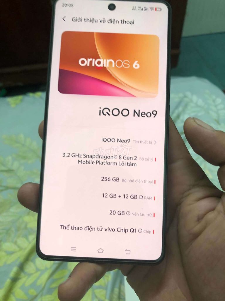 Vivo iQOO Neo9 12GB/256GB gl. Mua bán Điện thoại tại Quận 12 Tp Hồ Chí Minh được đăng bởi quang lập  hình 1