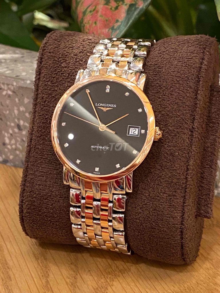 Longines Elegant Demi vàng hồng 18k cọc kim 34.5