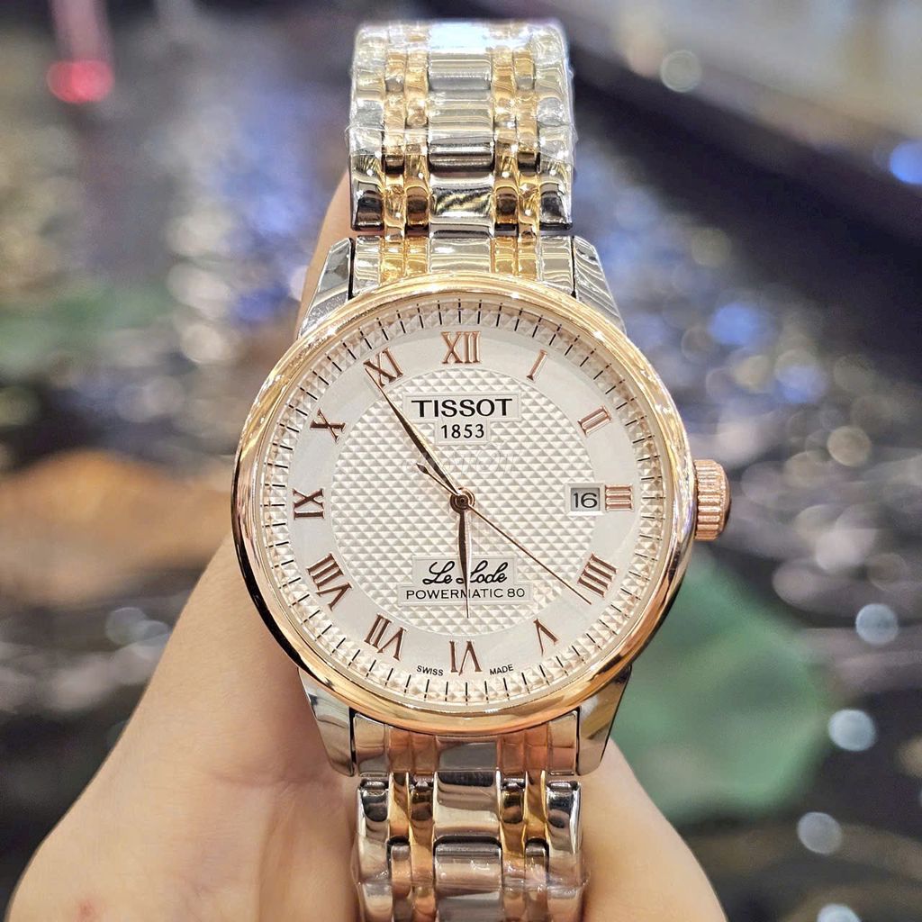 Đồng hồ cơ nam Tis mặt trắng size 39mm