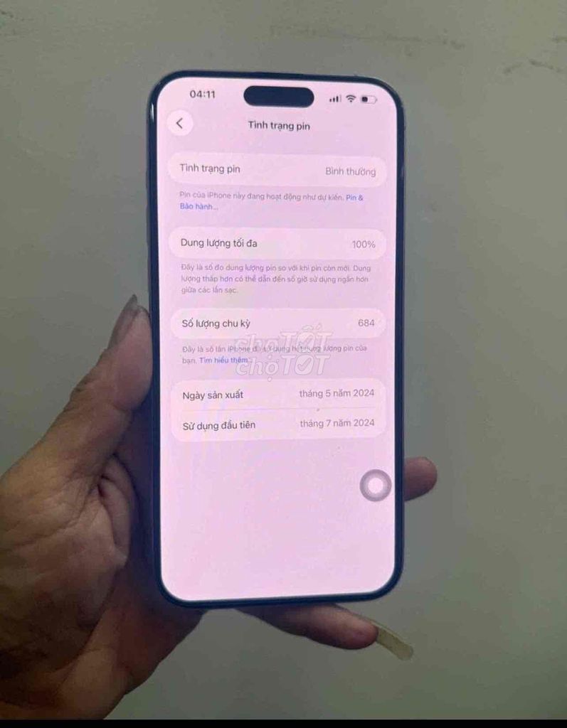 Apple iPhone 15 Pro Max Titan Xám Đã sử dụng. Mua bán Điện thoại tại Quận 5 Tp Hồ Chí Minh được đăng bởi NGUYEN VAN TY hình 1
